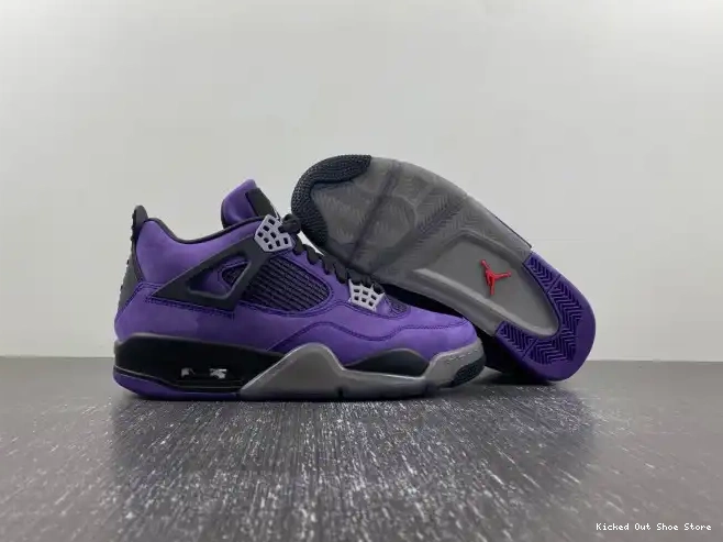 Kick Theory x Suede Scott Jordan 4 Purple Air Travis 0623